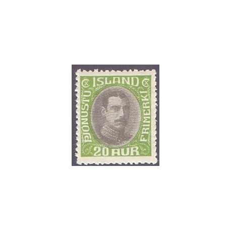 Island Tjenstemærker 20 Aur. Chr. X. AFA nr. 62 **  stemplet st.