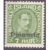 Island Tjenstemærker 7 Aur. Pjónusta. AFA nr. 63 **  stemplet st.