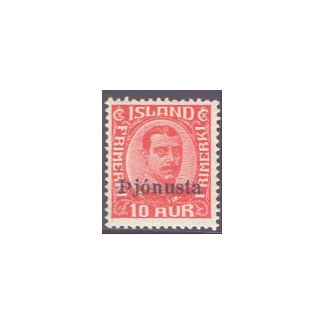 Island Tjenstemærker 10 Aur. Pjónusta. AFA nr. 64 **  stemplet st.