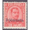 Island Tjenstemærker 10 Aur. Pjónusta. AFA nr. 64 **  stemplet st.