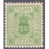 Island Tjenstemærker 20 Aur. tk. 14x13½. AFA nr. 7 **  stemplet st.