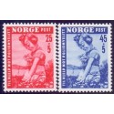 Norge. 1950. Børnelammelse. AFA nr. 365-66 ** stemplet postfrisk FDC