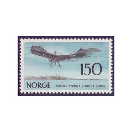 Norge. 1962. Norsk Flyvning. AFA nr. 482 ** stemplet postfrisk FDC