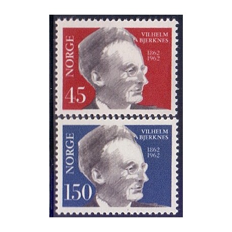 Norge. 1962. Vilh. Bjerknes fødsel. AFA nr. 480-81 ** stemplet postfrisk FDC