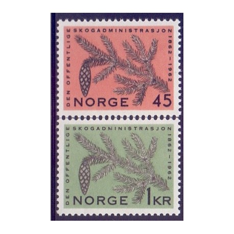 Norge. 1962. Off. Skogadministration. AFA nr. 483-84 ** stemplet postfrisk FDC