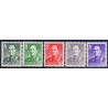 Norge. 1962. Kong. Olav.Farveændringer. AFA nr. 485-89 ** stemplet postfrisk FDC