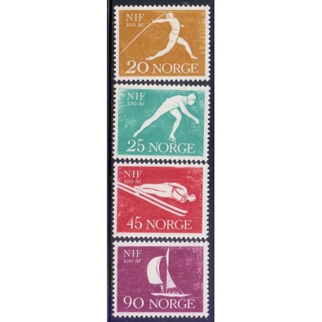 Norge. 1961, Norsk Idrætsforbund. AFA nr. 466-69 ** stemplet postfrisk FDC