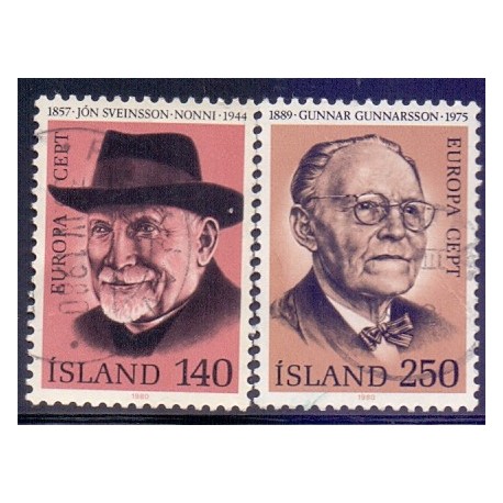 Island. 1980. Europamærker / CEPT. AFA nr. 553-54 **   postfrisk st. stemplet FDC