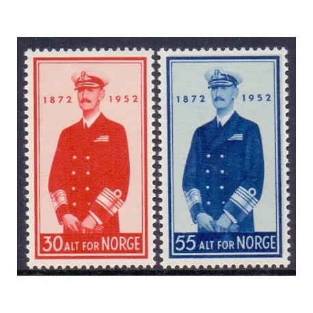 Norge. 1952. Kong Haakon VII. AFA nr. 390-91 ** stemplet postfrisk FDC