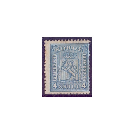 Norge 1867-68. 4 sk.. AFA nr. 14 * Postfrisk ubrugt stemplet