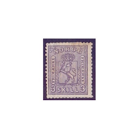 Norge 1867-68. 3 sk. AFA nr. 13 ** Postfrisk ubrugt stemplet