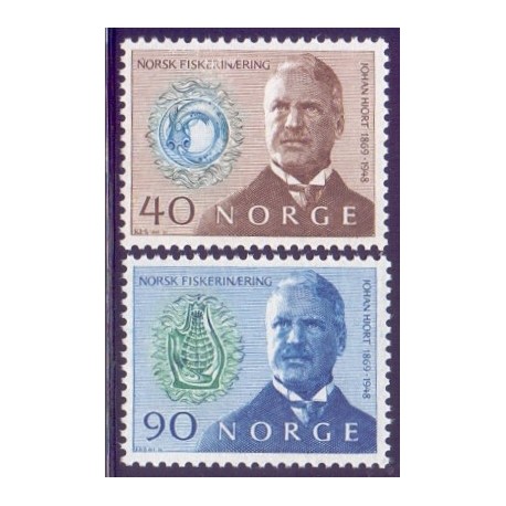 Norge. 1969. Johan Hjort / CEPT. AFA nr. 598-99 ** stemplet postfrisk FDC