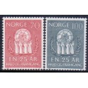 Norge. 1970. Forenede nationer 25 års-jubilæum. AFA nr. 624-25 ** stemplet postfrisk FDC