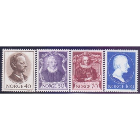 Norge. 1970. Norske Zoologer. AFA nr. 626-29 ** stemplet postfrisk FDC