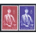 Norge. 1969. Dronning Maud. AFA nr. 611-12 ** stemplet postfrisk FDC