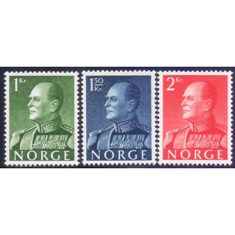 Norge. 1969. Kong Olav V. FLUOR AFA nr. 437F-39F ** stemplet postfrisk FDC