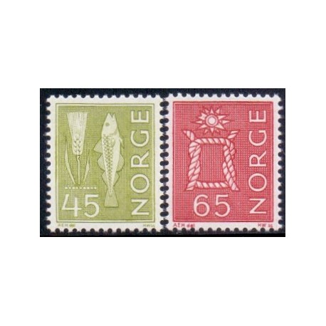 Norge. 1968. Sluppleringsværdier. AFA nr. 579-80 ** stemplet postfrisk FDC