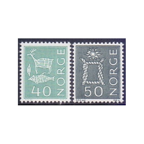 Norge. 1968. Sluppleringsværdier. AFA nr. 585-86 ** stemplet postfrisk FDC