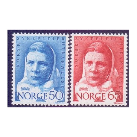 Norge. 1968. Norsk sygeplejeuddannelse. AFA nr. 587-88 ** stemplet postfrisk FDC