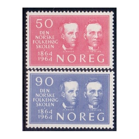 Norge. 1964. Folkehøjskolen. AFA nr. 535-36  **  stemplet postfrisk FDC