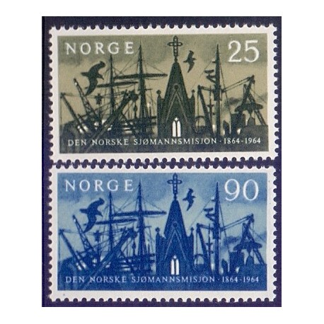 Norge. 1964. Sømandsmissionen. AFA nr. 532-33  **  stemplet postfrisk FDC