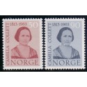 Norge. 1963. Camilla Colletts. AFA nr. 502-03 ** stemplet postfrisk FDC