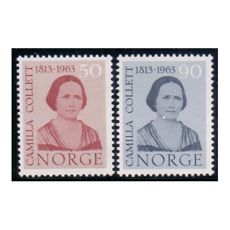 Norge. 1963. Camilla Colletts. AFA nr. 502-03 ** stemplet postfrisk FDC
