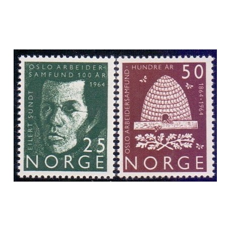 Norge. 1964. Oslo Arbejdersamfund. AFA nr. 526-27  **  stemplet postfrisk FDC