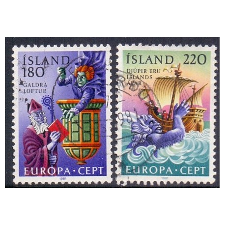 Island. 1981. Europamærker / CEPT. AFA nr. 566-67 **   postfrisk st. stemplet FDC
