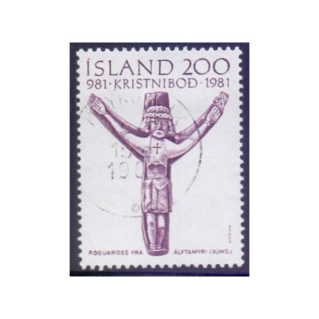 Island. 1981. Missionsarbejde i 1000 år. AFA nr. 574 ** postfrisk st. stemplet FDC