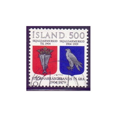 Island. 1979. Ministeriets 75-års jubilæum. AFA nr. 544 ** postfrisk st. stemplet FDC