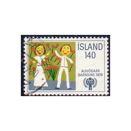 Island. 1979. International børneår. AFA nr. 545 ** postfrisk st. stemplet FDC