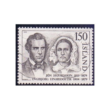Island. 1979. Berømte Islændinge. AFA nr. 546 **    postfrisk st. stemplet FDC