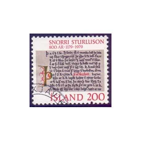 Island. 1979. Snorre Sturlasons fødsel. AFA nr. 547 **  postfrisk st. stemplet FDC