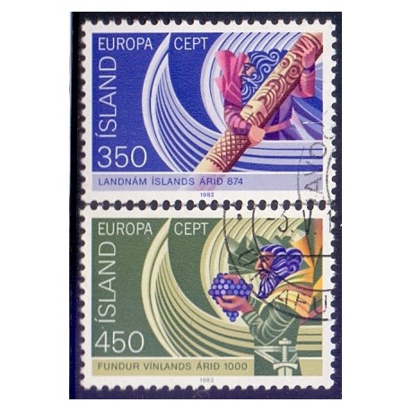 Island. 1982. Europamærker / CEPT. AFA nr. 579-80 **   postfrisk st. stemplet FDC
