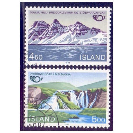 Island. 1983. Fællesnordisk udgave. AFA nr. 596-97 **   postfrisk st. stemplet FDC