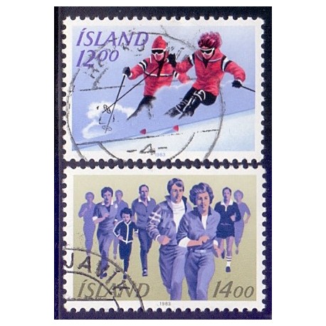 Island. 1983. Idræt og friluftsliv. AFA nr. 603-04  **  postfrisk st. stemplet FDC