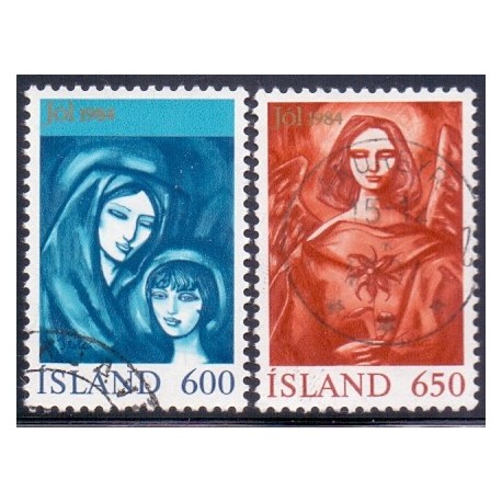 Island. 1984. Julefrimærker. AFA nr. 623-24 **  postfrisk st. stemplet FDC