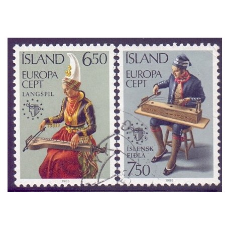 Island. 1985. Europamærker / CEPT AFA nr. 631-32 **   postfrisk st. stemplet FDC