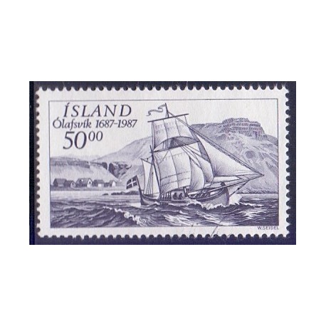 Island. 1987. Olafsvik handelsplads 300 år. AFA nr. 662 **  postfrisk st. stemplet FDC