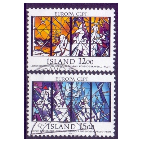 Island. 1987. Europamærker / CEPT. AFA nr. 664-65 **  postfrisk st. stemplet FDC