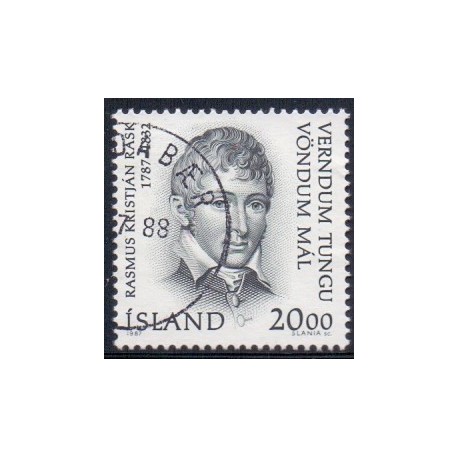 Island. 1987. Værn om sproget. AFA nr. 666 **  postfrisk st. stemplet FDC