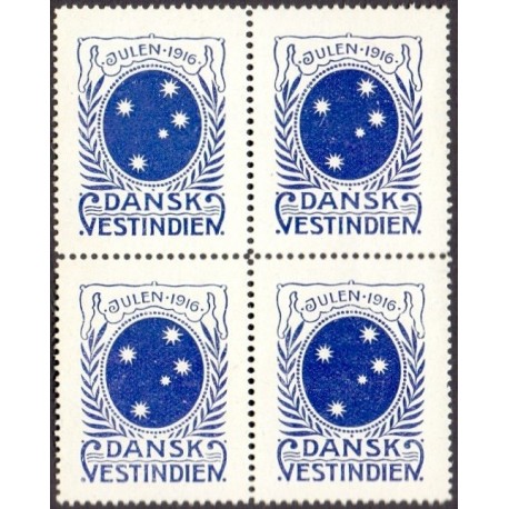 DWI julemærke 1916 Postfrisk 4 blok