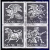 Island. 1988. De fire skytsånder i islands våben, i 4-blok. AFA nr. 683-86 **   postfrisk st. stemplet FDC