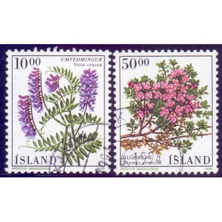 Island. 1988. Blomster AFA nr. 687-88 **   postfrisk st. stemplet FDC