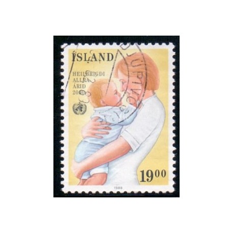 Island. 1988. WHO 40 år. AFA nr. 695 **  postfrisk st. stemplet FDC