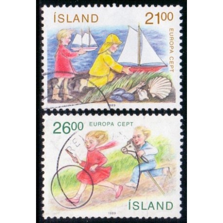 Island. 1989. Europamærker / CEPT. AFA nr. 700-01 ** postfrisk st. stemplet FDC