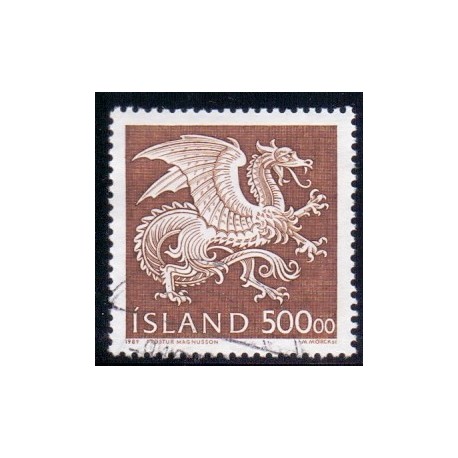 Island. 1989. Skytsånder i islands våben. AFA nr. 702 **   postfrisk st. stemplet FDC