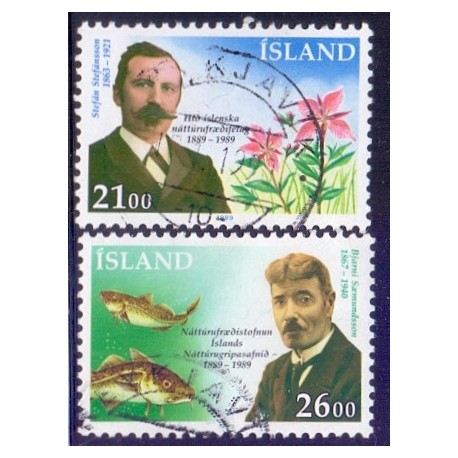 Island. 1989. Naturhistorisk Forening. AFA nr. 707-08 ** postfrisk st. stemplet FDC