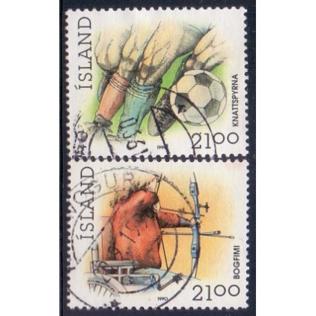 Island. 1990. Sport. AFA nr. 725-26 **  postfrisk st. stemplet FDC